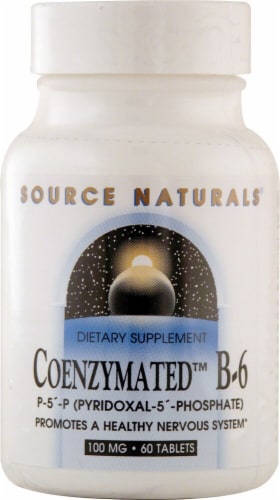 Source Naturals Coenzymated B-6 Tablets 100mg Perspective: front