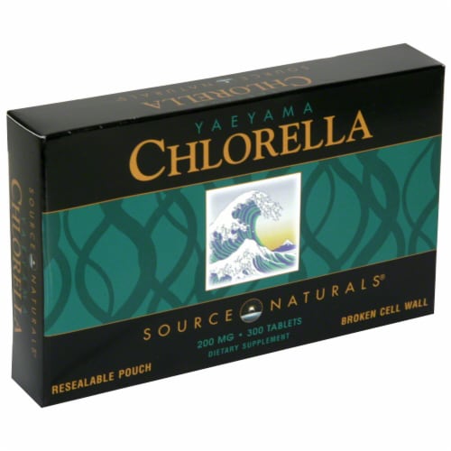 Source Naturals Yaeyama Chlorella 200 mg Resealable Pouch Dietary Supplement Perspective: front