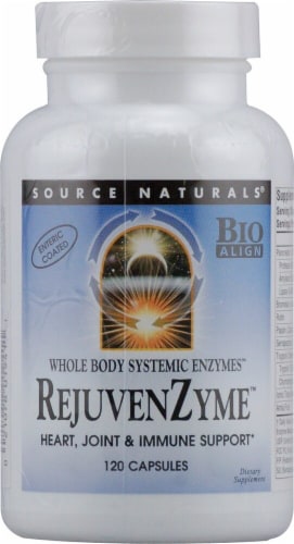Source Naturals Whole Body Systemic Enzymes RejuvenZyme Capsules Perspective: front