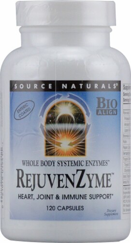 Source Naturals Whole Body Systemic Enzymes RejuvenZyme Capsules Perspective: front