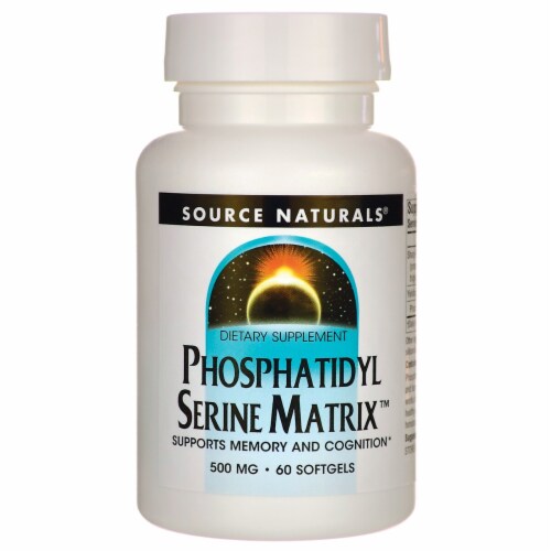 Source Naturals Phosphatidyl Serine Matrix 500 mg 60 Sgels Perspective: front
