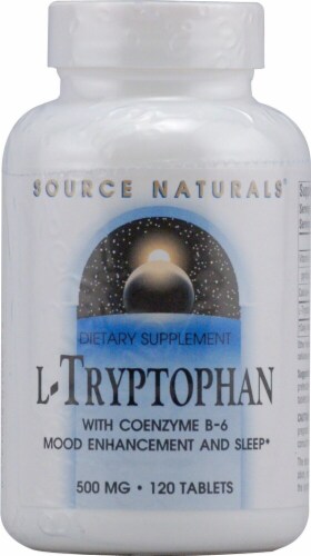 Source Naturals  L-Tryptophan with Coenzyme B-6 Perspective: front