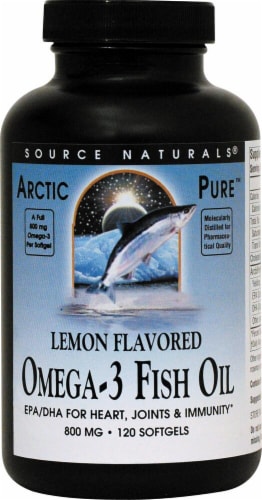 Source Naturals  ArcticPure® Omega -3 Fish Oil   Lemon Perspective: front
