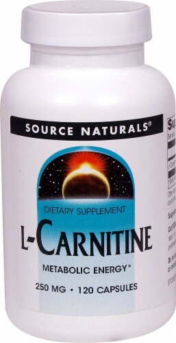 Source Naturals L-Carnitine Capsules 250mg Perspective: front