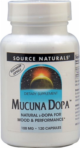 Source Naturals Mucuna Dopa Capsules 100 mg Perspective: front