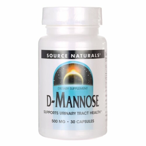 Source Naturals D-Mannose 500 mg 30 Caps Perspective: front