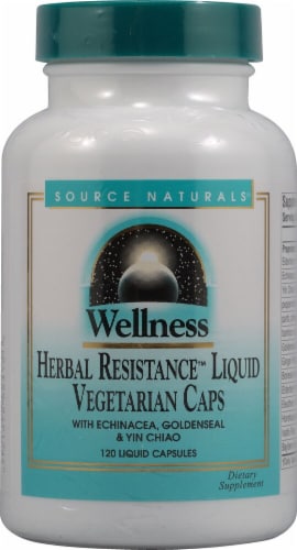 Source Naturals  Wellness Herbal Resistance™ Liquid Vegetarian Caps Perspective: front