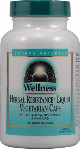 Source Naturals  Wellness Herbal Resistance™ Liquid Vegetarian Caps Perspective: front