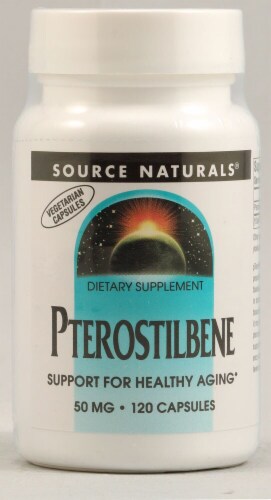 Source Naturals Pterostilbene Capsules 50 mg Perspective: front