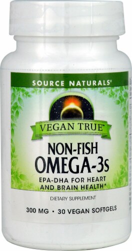 Source Naturals Vegan True Omega-3s Softgels 300 mg Perspective: front