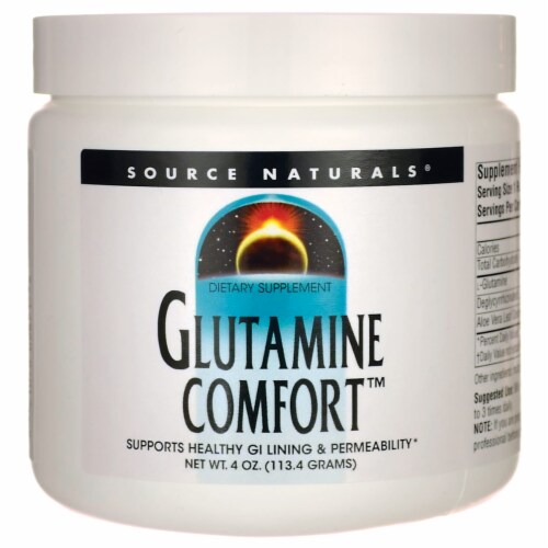 Source Naturals Glutamine Comfort 4 oz Pwdr Perspective: front