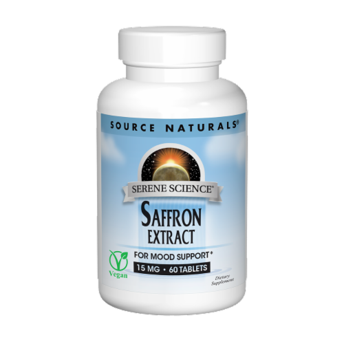 Source Naturals Serene Science Saffron Extract Tablets Perspective: front