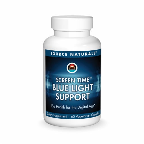 Source Naturals Screen Time Blue Light Support Eye Health Capsules Perspective: front
