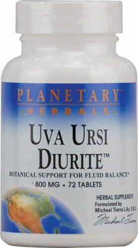 Planetary Herbals Uva Ursi Diurite Tablets 800 mg Perspective: front