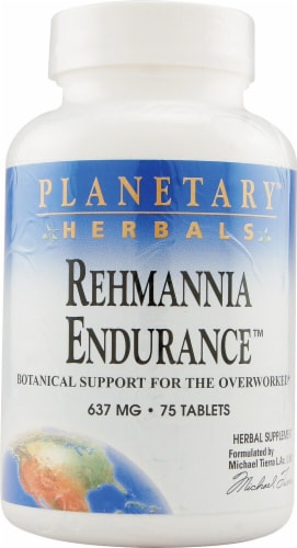Planetary Herbals Rehmannia Endurance™ Tablets 637 mg Perspective: front