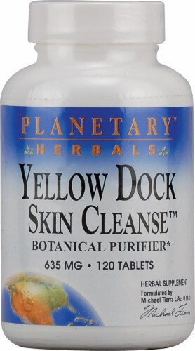 Planetary Herbals Yellow Dock Skin Cleanse™ Tablets 635 mg Perspective: front