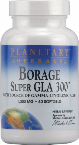 Planetary Herbals Borage Super GLA 300™ Softgels 1300 mg Perspective: front