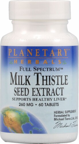 Planetary Herbals Full Spectrum™ Milk Thistle Seed Extract Tablets 260 mg Perspective: front