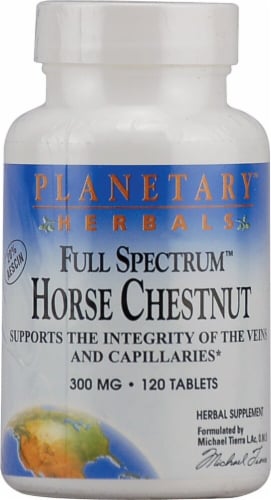 Planetary Herbals Full Spectrum™ Horse Chestnut Tablets 300 mg Perspective: front