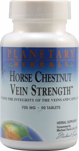 Planetary Herbals Horse Chestnut Vein Strength Tablets 705 mg Perspective: front