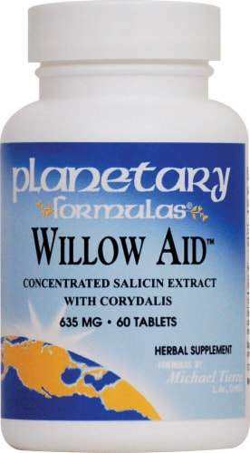 Planetary Herbals Willow Aid Tablets Perspective: front