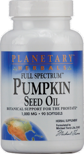 Planetary Herbals Pumpkin Seed Oil Softgels 1000 mg Perspective: front