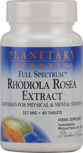 Planetary Herbals  Full Spectrum Rhodiola Rosea Extract Tablets 327 mg Perspective: front