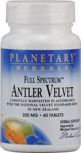 Planetary Herbals Full Spectrum™ Antler Velvet Tablets 250 mg Perspective: front