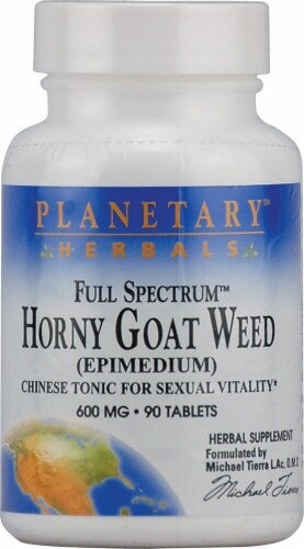 Planetary Herbals Full Spectrum™ Horny Goat Weed Tablets 600 mg Perspective: front
