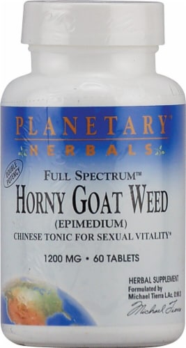 Planetary Herbals Full Spectrum™ Horny Goat Weed Tablets 1200 mg Perspective: front