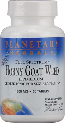 Planetary Herbals Full Spectrum™ Horny Goat Weed Tablets 1200 mg Perspective: front