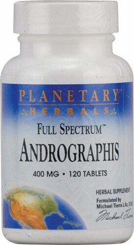 Planetary Herbals Full Spectrum™ Andrographis Tablets 400 mg Perspective: front
