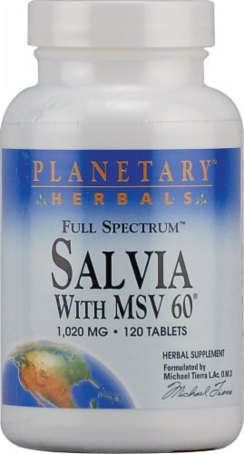 Planetary Herbals Full Spectrum™ Salvia with MSV 60® Tablets 1020 mg Perspective: front