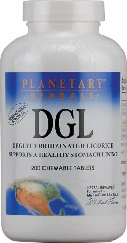 Planetary Herbals DGL Chewable Tablets Perspective: front