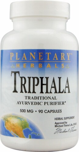 Planetary Herbals Triphala Capsules 500 mg Perspective: front