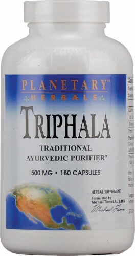 Planetary Herbals Triphala Capsules 500 mg Perspective: front
