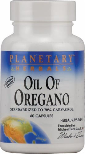 Planetary Herbals Oil of Oregano Capsules Perspective: front