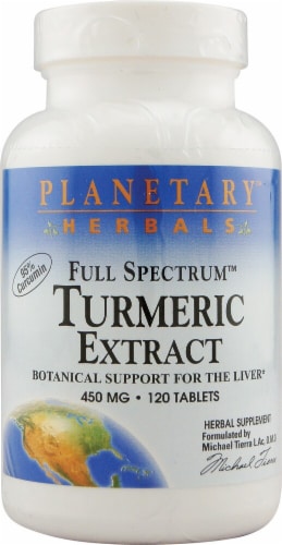 Planetary Herbals Full Spectrum™ Turmeric Extract Tablets 450 mg Perspective: front