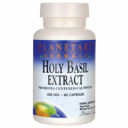 Planetary Herbals Holy Basil Extract 450 mg 60 Caps Perspective: front