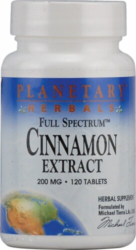 Planetary Herbals  Full Spectrum Cinnamon Extract Tablets 200 mg Perspective: front