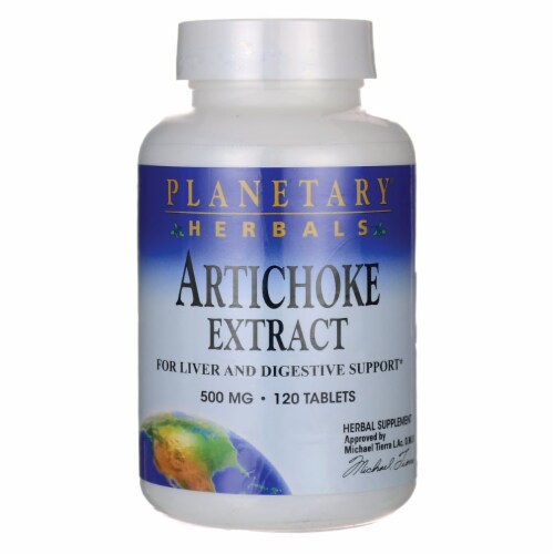 Planetary Herbals Artichoke Extract Tablets 500 mg Perspective: front