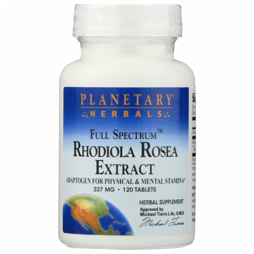 Planetary Herbals Full Spectrum Rhodiola Rosea Extract 327 mg 120 Tabs Perspective: front