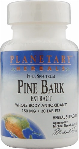 Planetary Herbals Full Spectrum Pine Bark Extract Tablets 150 mg Perspective: front