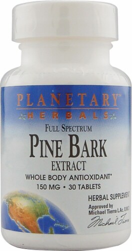 Planetary Herbals Full Spectrum Pine Bark Extract Tablets 150 mg Perspective: front