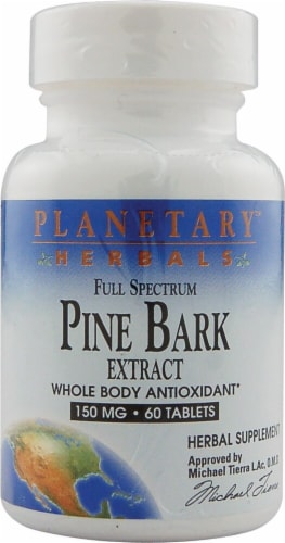 Planetary Herbals Full Spectrum Pine Bark Extract Tablets 150 mg Perspective: front