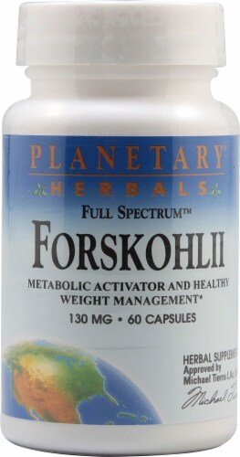 Planetary Herbals Forskohlii Tablets 130 mg Perspective: front