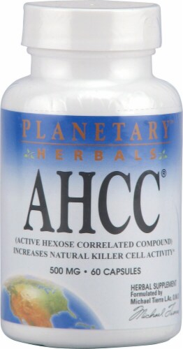 Planetary Herbals AHCC Capsules 500 mg Perspective: front