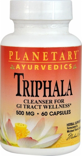 Planetary Herbals Ayurvedics® Triphala Capsules 500 mg Perspective: front