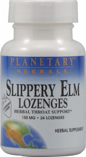 Planetary Herbals  Slippery Elm Lozenges   Strawberry Perspective: front
