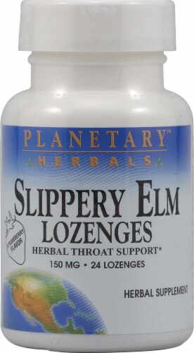 Planetary Herbals  Slippery Elm Lozenges   Strawberry Perspective: front
